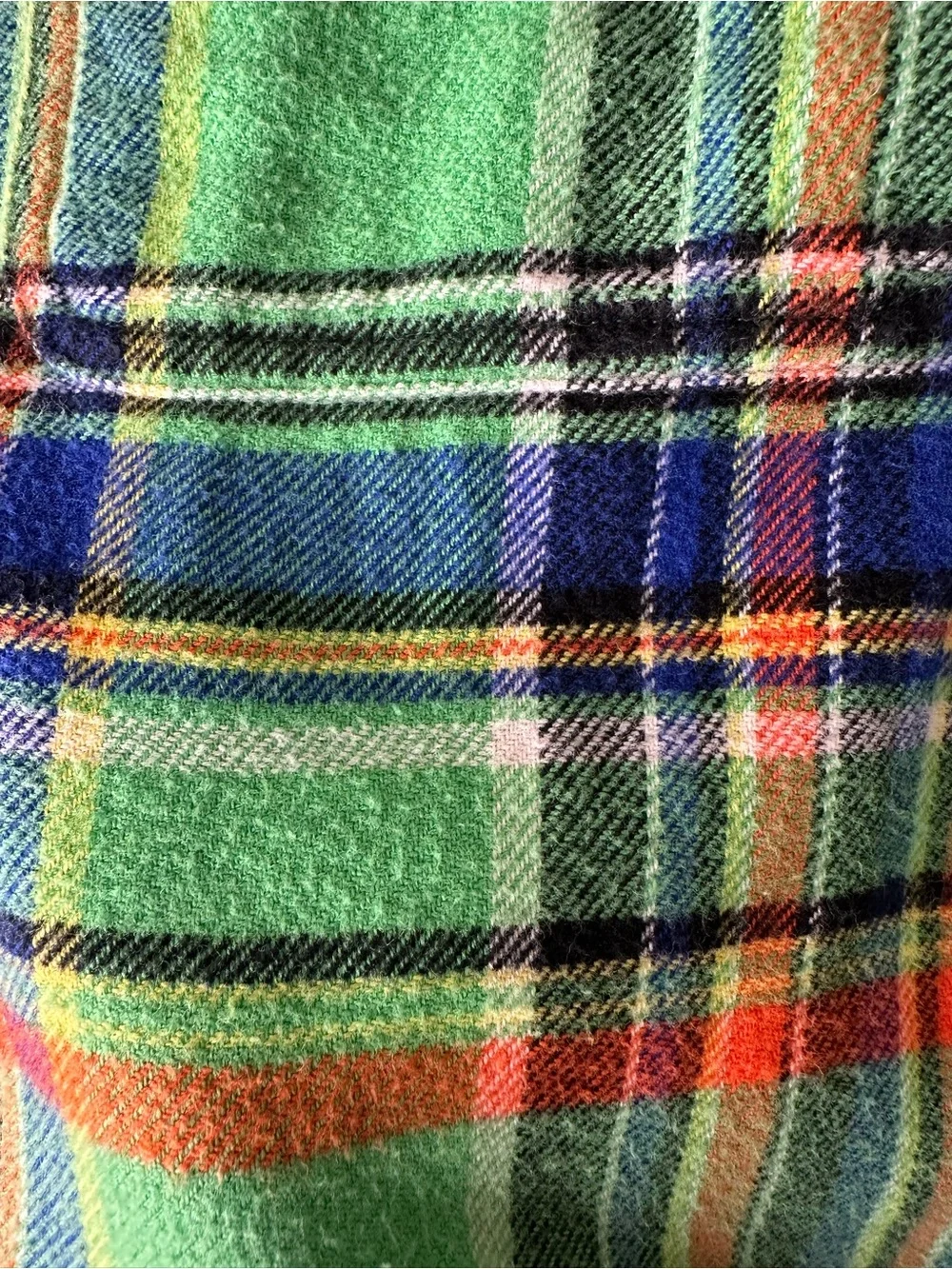 Polo Ralph Lauren Green Plaid Multi Color Striped Soft Flannel Shirt Men’s Size